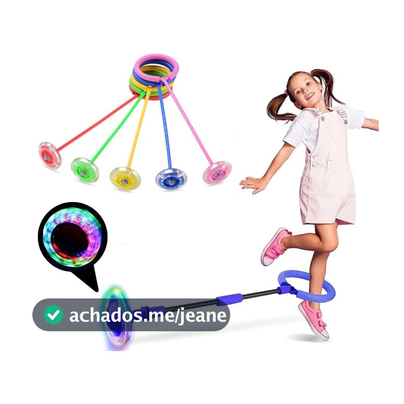 Pula Corda Giratório Com Led Brinquedo Infantil Gira Pula Corda LED Pisca/Pisca