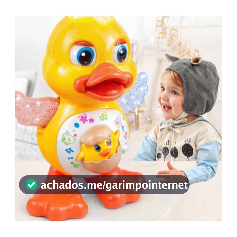 Brinquedo Pato Patinho Dançante Musical Dança, Anda, Mexe, com Luz E Som