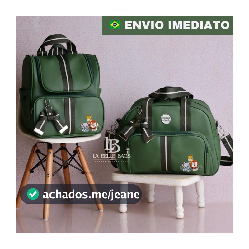 bolsa maternidade 2 peças Luxo material premio, kit mala com Mochila Maternidade 2 em 1 (VG)