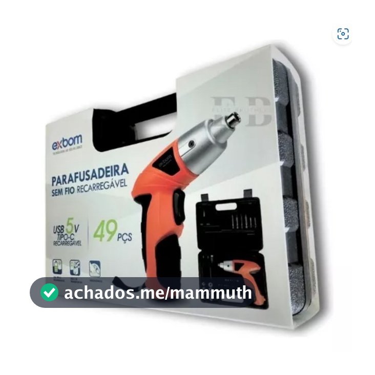 Mini Parafusadeira sem Fio Recarregável USB com Maleta 49 peças  MQL-PFU49A EXBOM