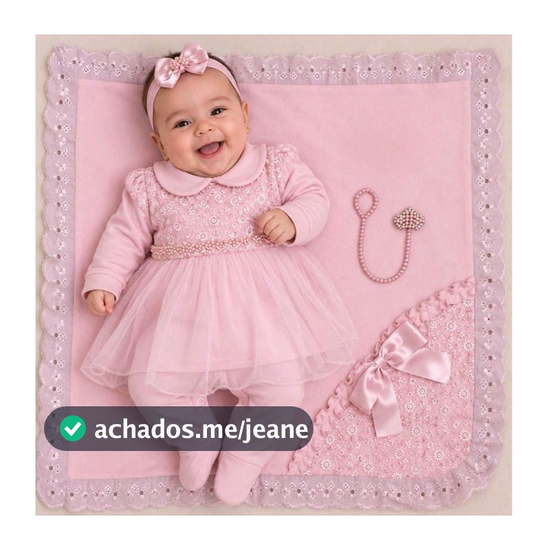 Saída de Maternidade Luxo Menina Kit 5 Peças - 100% Algodão