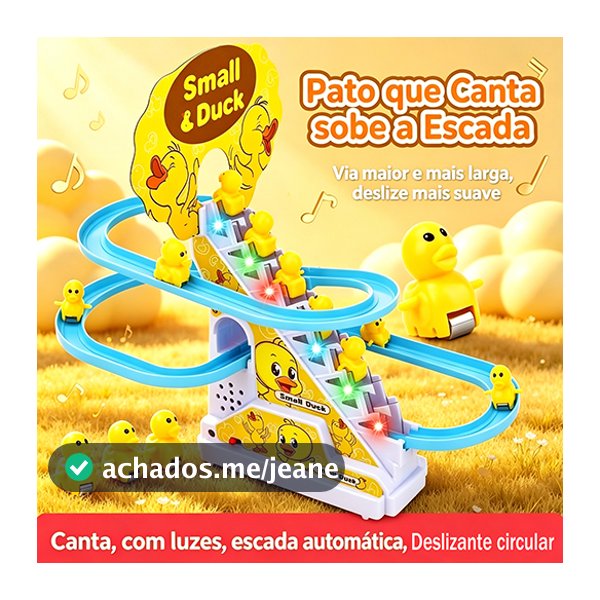 Lumizinho Brinquedo 6 Pcs Pista Elétrica De Patinhos Sobe Escada Com Música E Luzes Infantil 3+