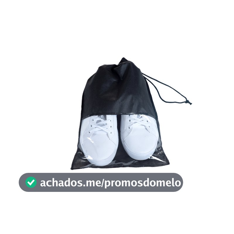 Saco para Organizar Sapatos Chinelos Tênis Para Viagem de Tnt com Visor em Pvc