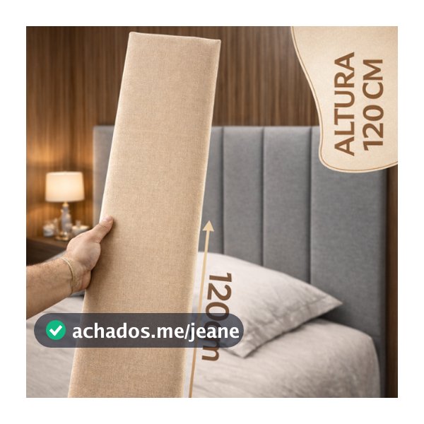 Kit Cabeceira de Cama Modulada Módulos 120x20Cm Estofada Confortável Adesiva Cama Box