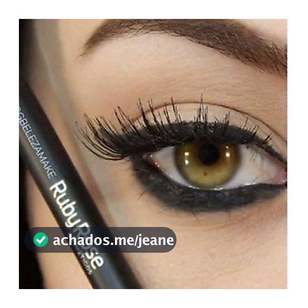 Lápis para Olhos Delineador à Prova D'água - Carbon Black / Preto - Ruby Rose (HB050