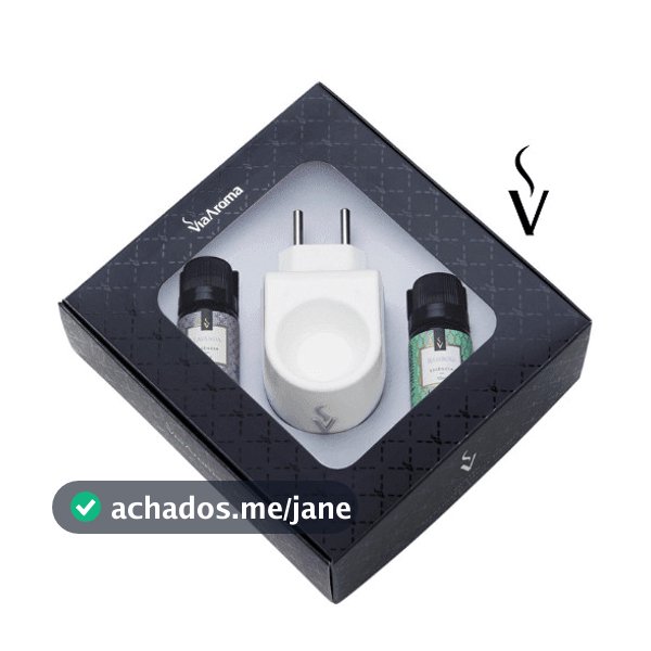 Kit Aromatizador Elétrico Standard Via Aroma + 2 Essências 10ml