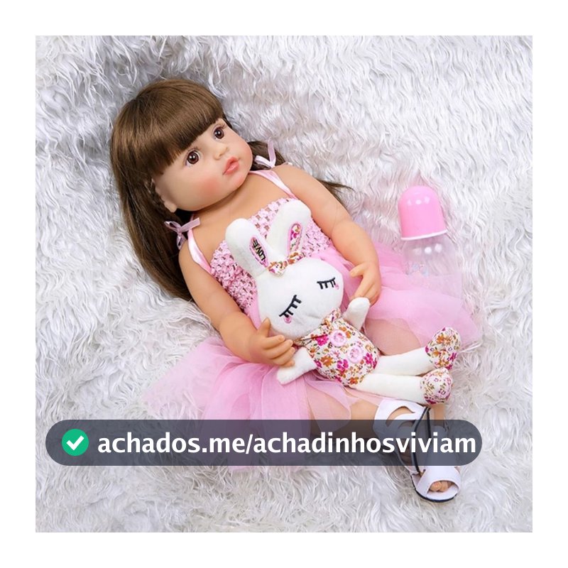 Bebê Reborn Boneca Realista Bailarina 100% Silicone Pode Dar Banho Promoção