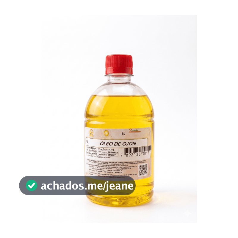 Óleo De Ojon 500ml - Reconstrução E Hidratação Capilar - Puro