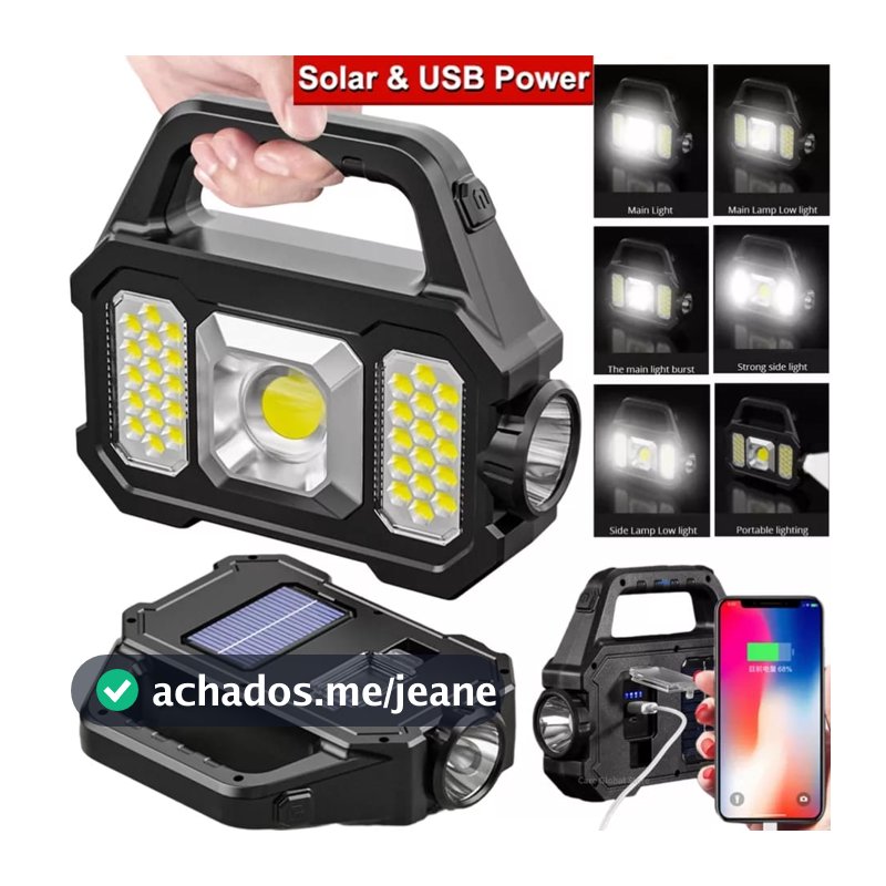 Lanterna solar  led À Prova D'água Lâmpada Longa Alcance Luz De Emergência De Alta Potência Forte MT049 (CR)