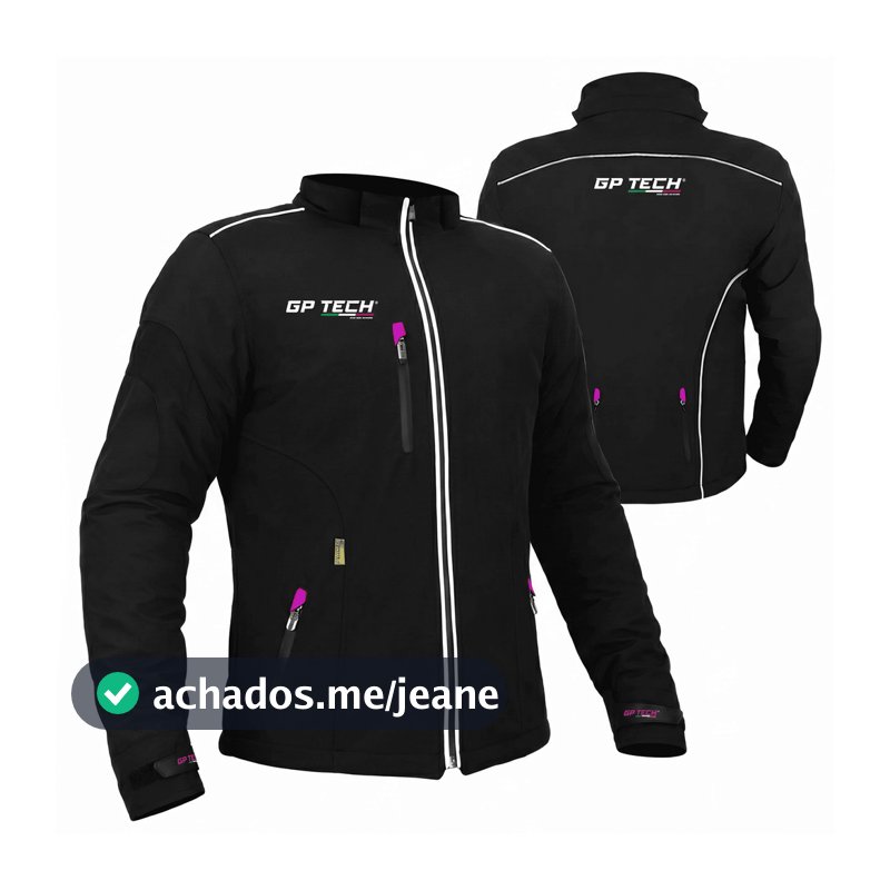 Jaqueta Moto Feminina Gp Tech Soft Casual Com Proteções Resistente à Chuva