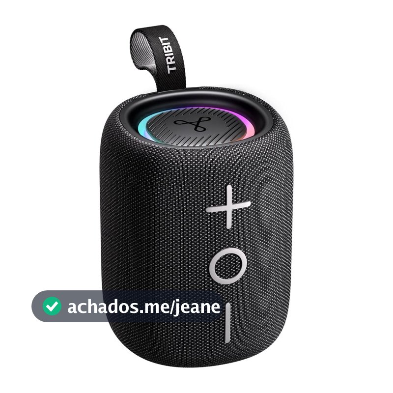 Tribit StormBox Mini+ Caixa de Som Bluetooth Portátil, Caixa de Som Sem Fio de 12W com Som 360 ° Som Surround, 12 Horas