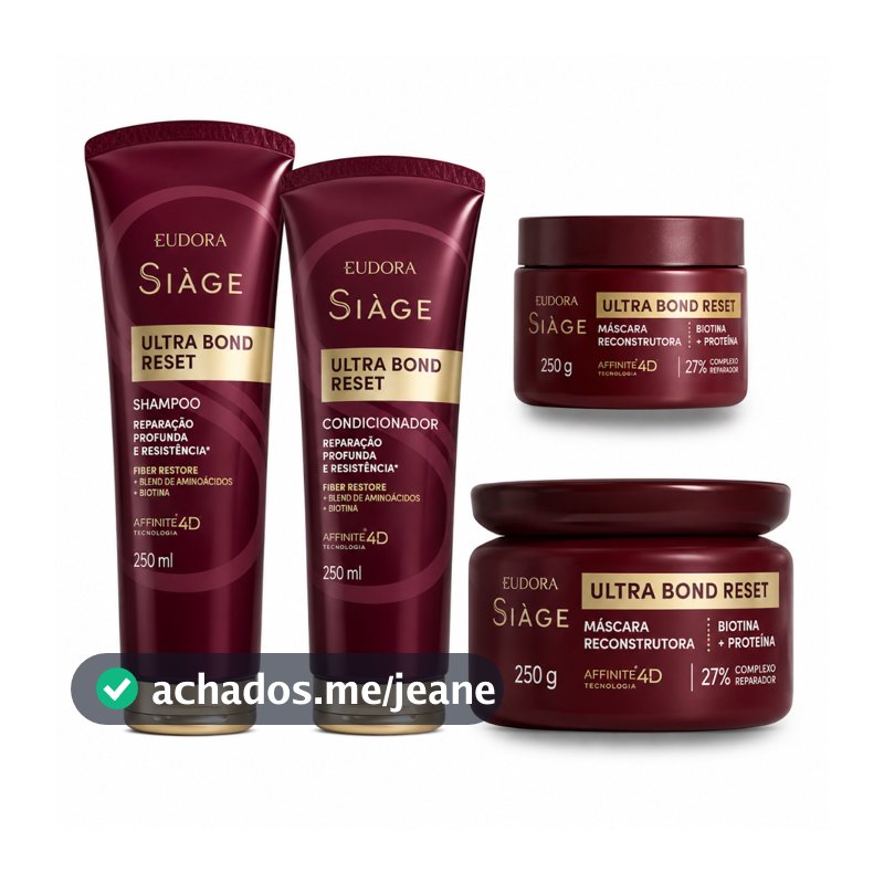 Lancamento Combo Siàge Ultra Bond Reset (4 itens)