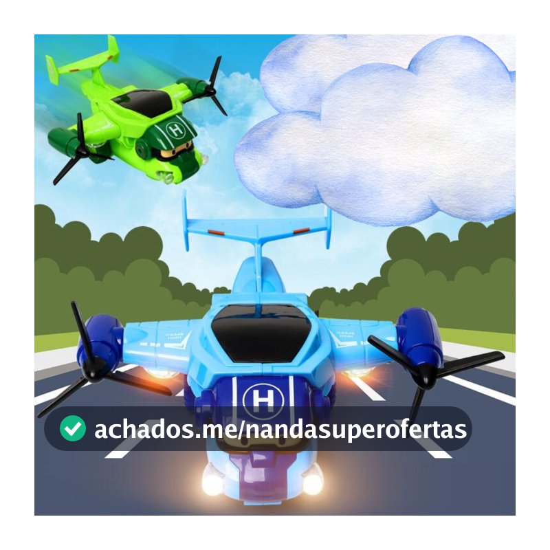 Brinquedo Avião Super Wings Bate e Volta Com Luzes E Som Avião Air Craft