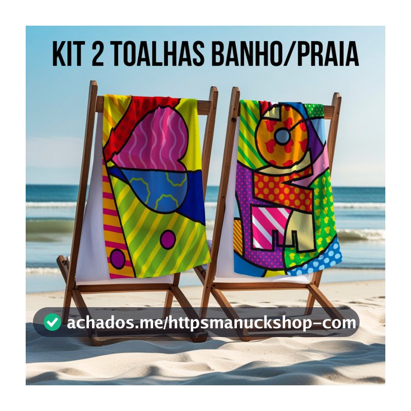 Kit 2 Toalhas de Praia e Banho - ENVIO RÁPIDO!!