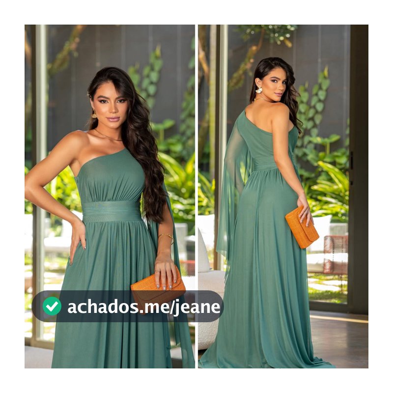 Vestido Feminino Tule  Longo  Capa Longa Moda Baile Festa Social com abertura no ombro - Envio em até 1-2 dias úteis
