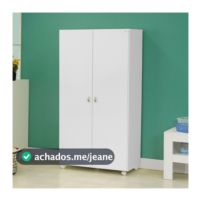 Armário Multiuso Ditália 2 Portas com Rodízios AR-70 Branco