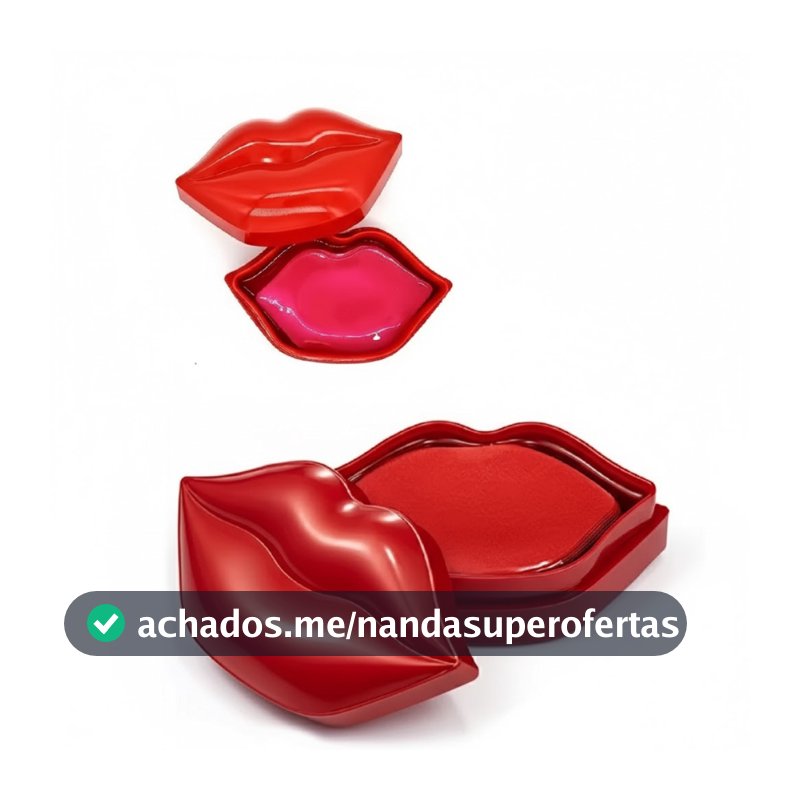 Máscaras Labiais Vermelho Colágeno Dadiva Kit 20 Hidratação Vai na caixa