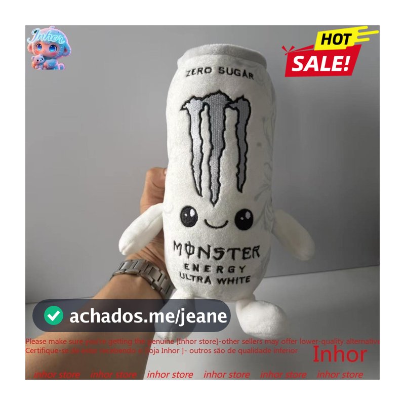 25cm Monstro Energia Ultra Branco Boneca De Pelúcia Super Macio Zero Açúcar Brinquedo Bonito Para Meninas Meninos Fãs Cr
