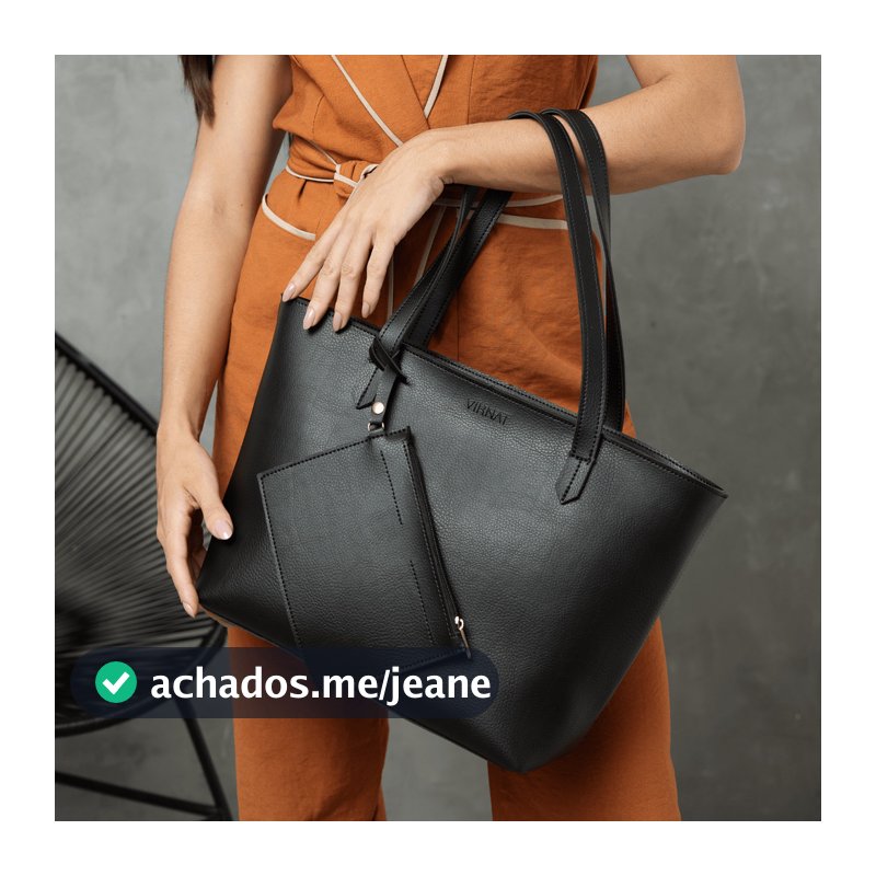 Bolsa Feminina Sacola Shopping De Ombro Grande com Necessaire Faculdade Trabalho