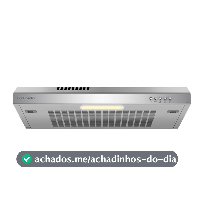 Depurador de Ar 60 cm Alto Poder de Sucção 3 Velocidades DC6PG Continental
