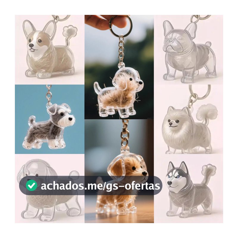 Armazenamento De Cabelo De Cachorro Bonito Pingente Chaveiro Saco Cápsula Coleção Comemorativa Criativo Dos Desenhos Ani