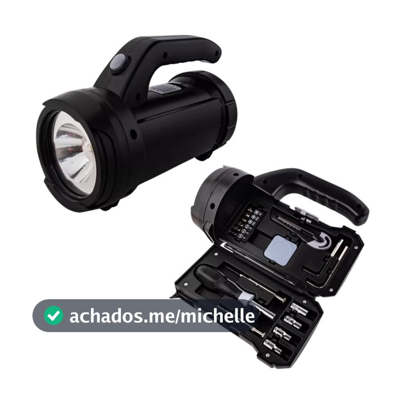 Jogo De Ferramentas 16 Peças Com Lanterna Led Mini Kit Ferramenta