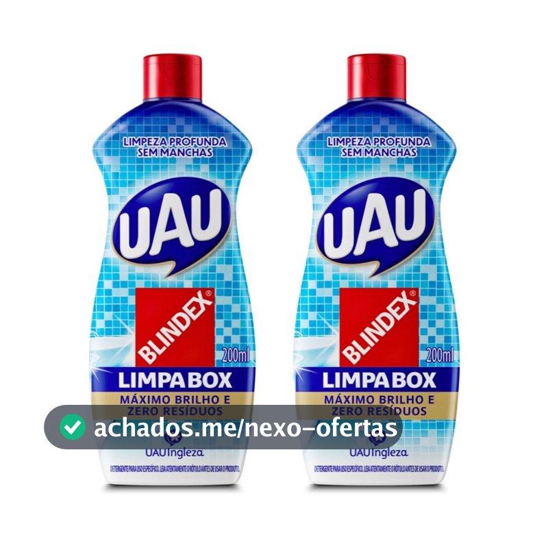 Kit 2un Detergente Limpa Box Blindex UAU 200ml cada