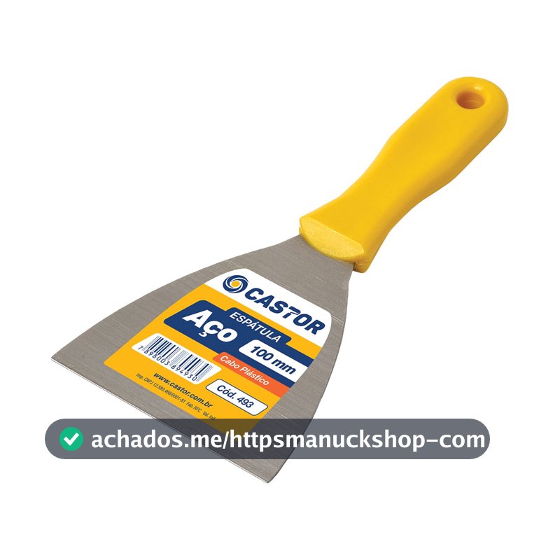 Espátula Multiuso de Aço 100mm Cabo Plástico - Série 490 – Castor