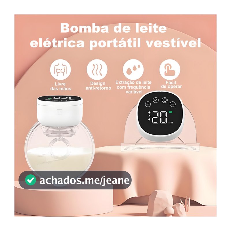 Bomba de Leite Portátil - Extrator Elétrico Silencioso para Amamentação Discreta