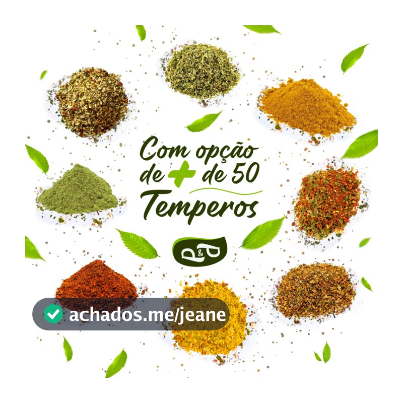 Temperos Condimentos Sal de Parrilha e Pimenta 100g 50 Opções - P&P