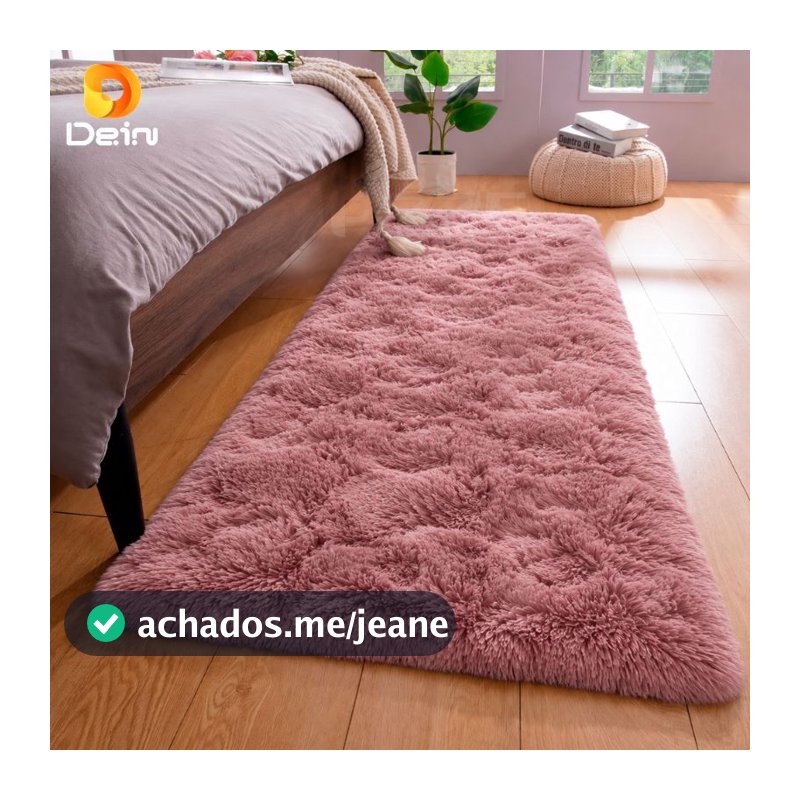 Tapete Felpudo Passadeira Peludo Antiderrapante Decorativo Quarto Sala 1,20m 1,80m Macio