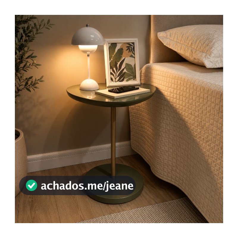 Mesa de Apoio Mesinha Lateral Oval, Mesinha de canto Orgânica para Sala e Quarto Funcional - Bel