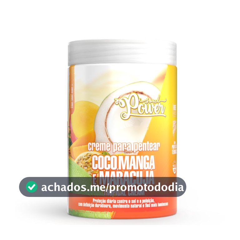 Creme para Pentear Coco, Manga e Maracujá Soul Power – Protege e Define – 800g