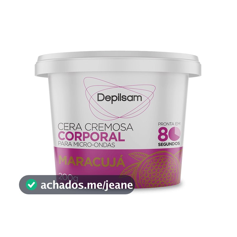 Cera Cremosa Corporal Depilsam de Micro-Ondas Maracujá 200G