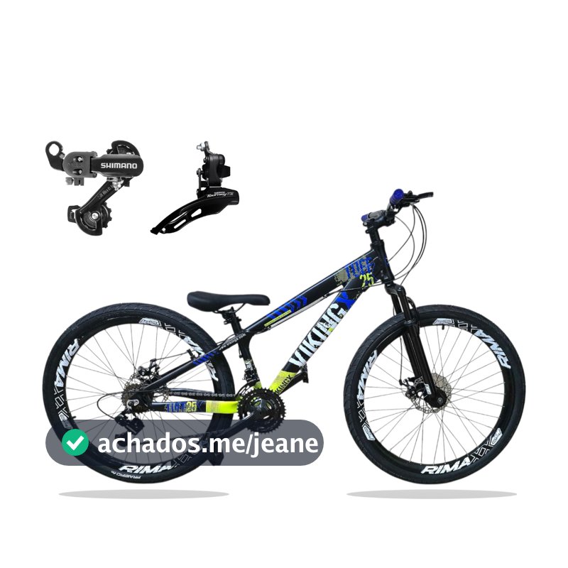 Bike VikingX Tuff 25 Câmbios Shimano Aro 26 com Freios a Disco 21v