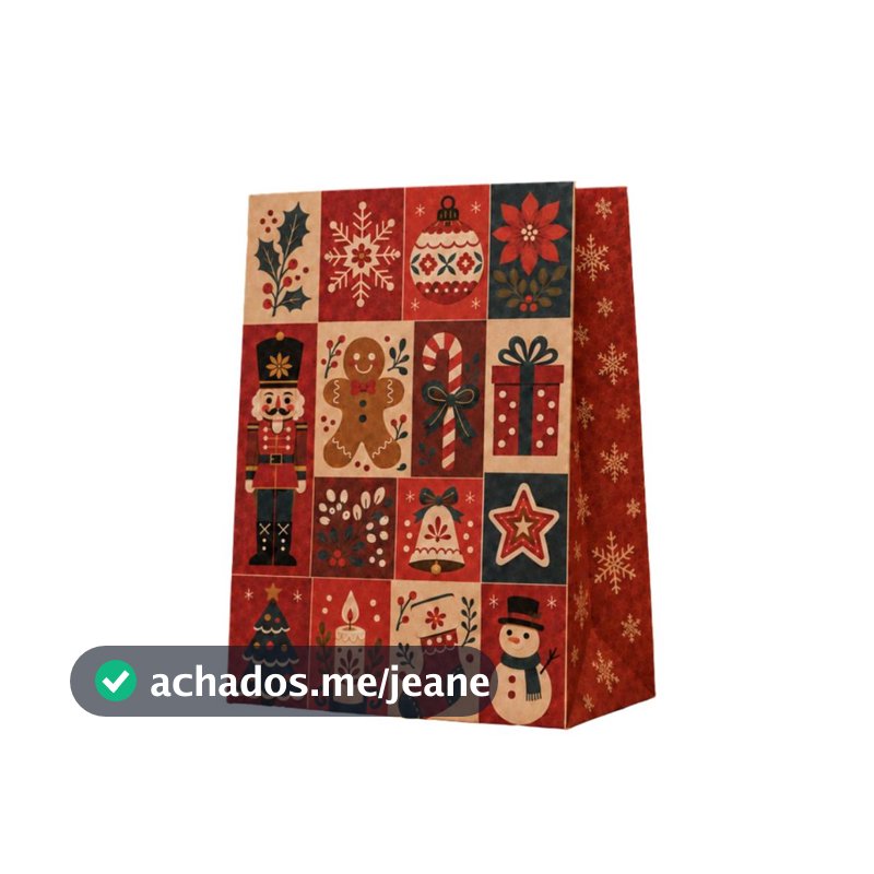 Sacos Natal Enfeites Festividades (03) 50 Unid - 18x10x25 PP