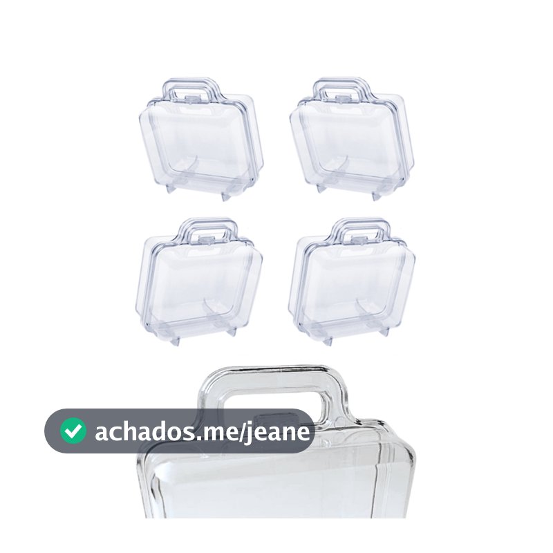 Kit 10 Maletinha Maletinha Acrilica Cristal Lembrancinha Para Festa Aniversario Prenda Criança novo