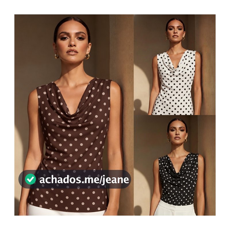 Kit 3pcs Regata Plissada Ajuste Cintura,Corte fovorecedor,Blusa Comprido Tecido Estica Forrado Frente e Costa