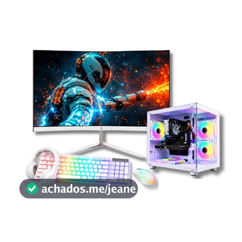 Computador Pc Gamer Intel Core i7 SSD 480GB 16GB RAM Placa de Video GT730 Monitor Led 23"