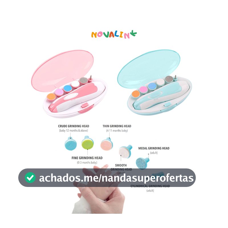 Lixa de Unha Elétrico Aparador Cortador Para Bebê Infantil Com Estojo