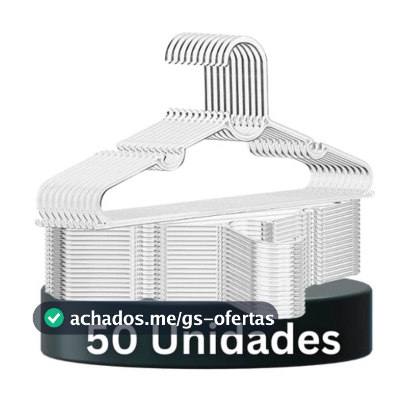 Cabide Acrílico Kit Cabides Para Roupas Transparente Adulto Reforçado Organizador
