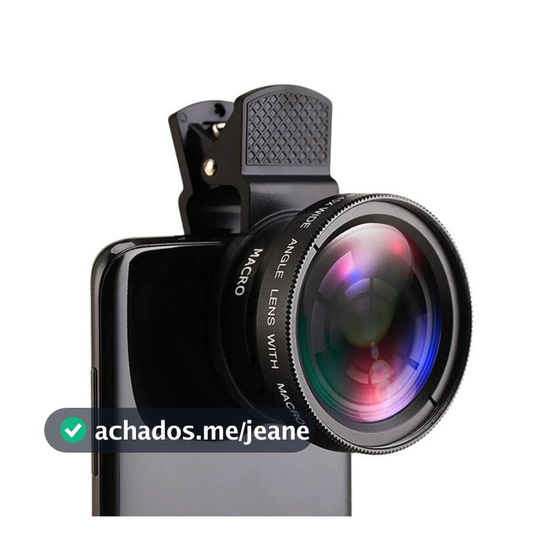 GS 2 Em 1 Kit Clip De Lente Do Telefone Móvel Externo HD Macro 37mm 49UV 0.45x Super Grande Angular 12.5x Da Câmera