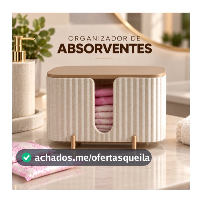 Porta Absorvente Organizador de Banheiro Maquiagem Joias Diarios Quarto com Tampa Caixa Femininos Suporte Minimalista