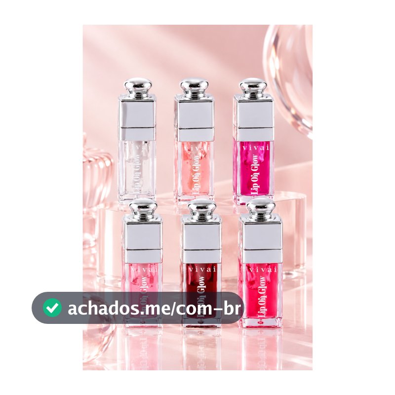 Lip Oil Glow Vivai Gloss Labial Hidratante Brilho Efeito Espelhado 6 Cores Maquiagem