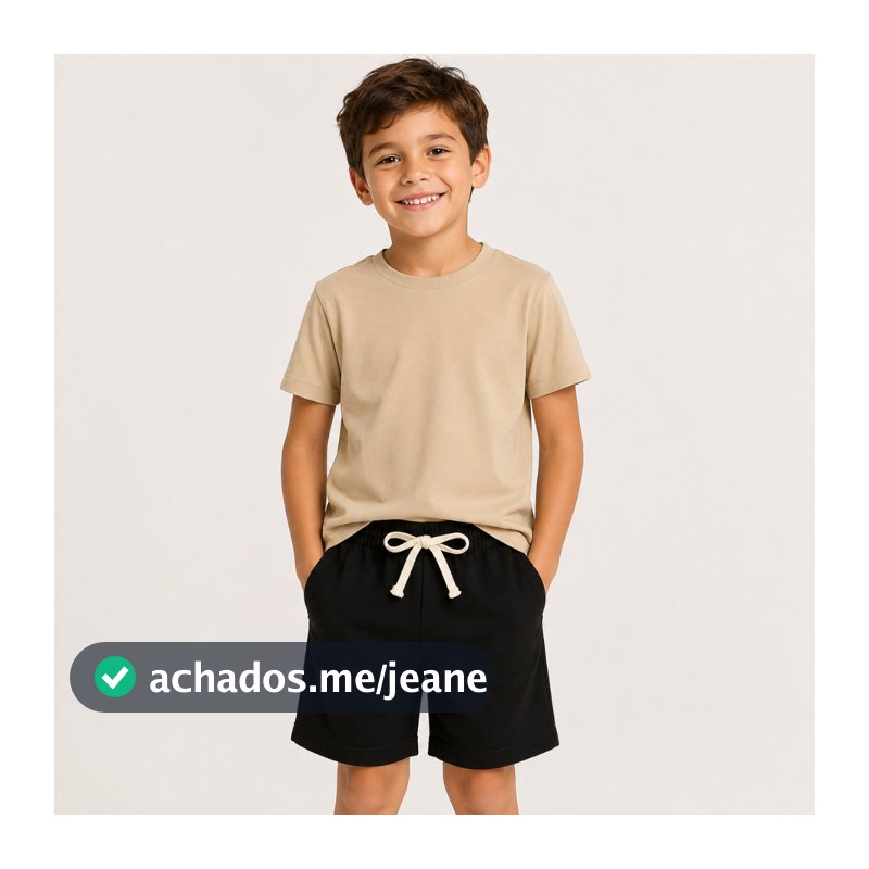 Conjunto Básico de Menino Shorts e Blusa Manga Curta - Babei no Look