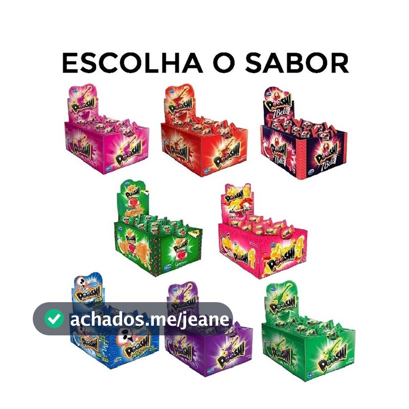 Chiclete Poosh Escolha o Sabor c/40 - Arcor