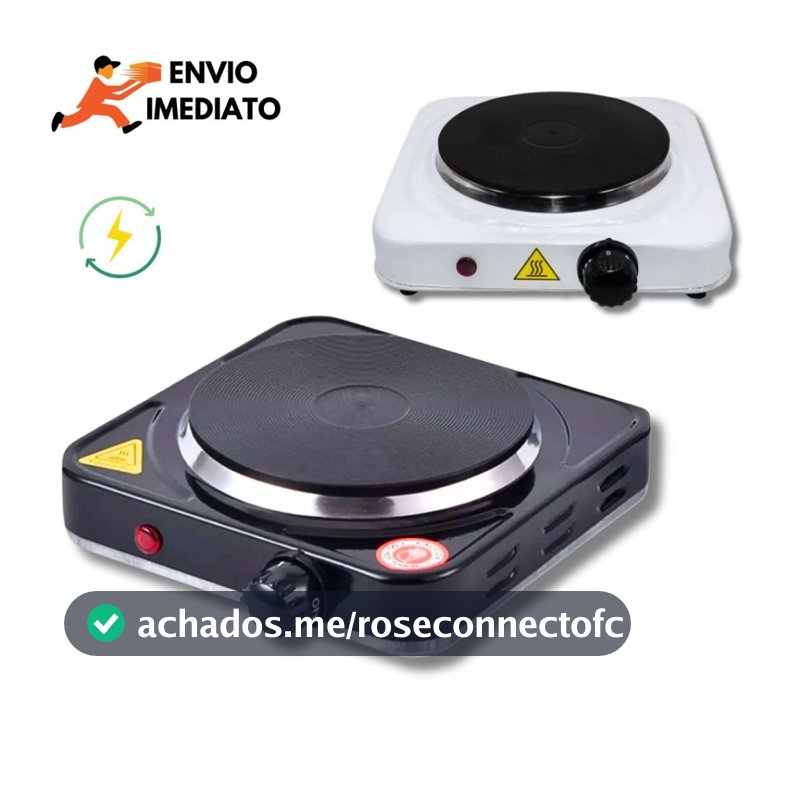 Fogão Cooktop Fogareiro Elétrico Portátil 1 Bocas 1000W 5 Temperaturas Serve em Qualquer panela