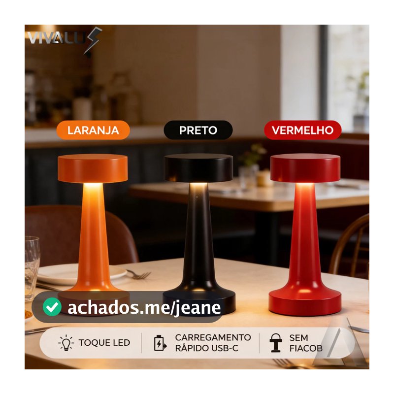 Abajur Cogumelo Moderno Laranja Vermelho Preto Luminária De Mesa Led Portátil Recarregável USB 5V