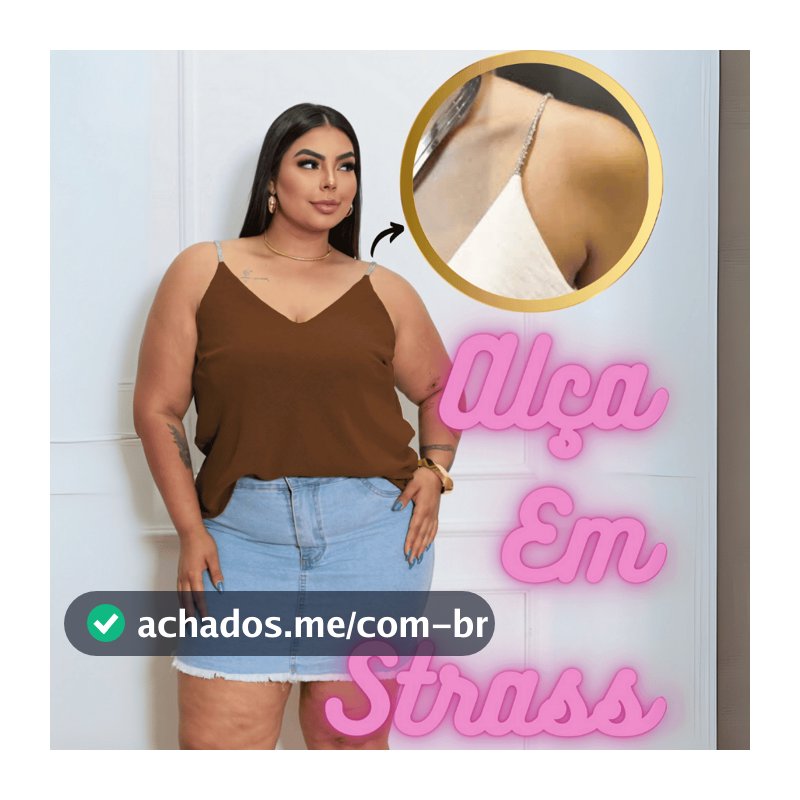 Blusa Regata Feminina Plus Size Com Alça Em Strass Festas Tendencia