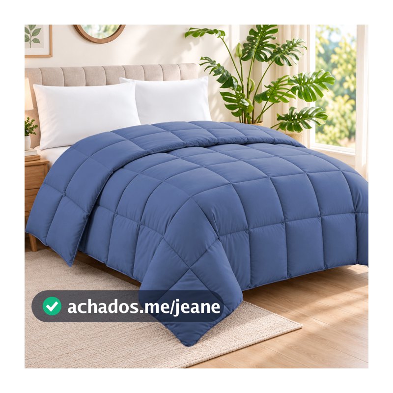 Edredom Cama King Queen Casal Toque de Pluma 400 Fios Macio Quentinho Inverno